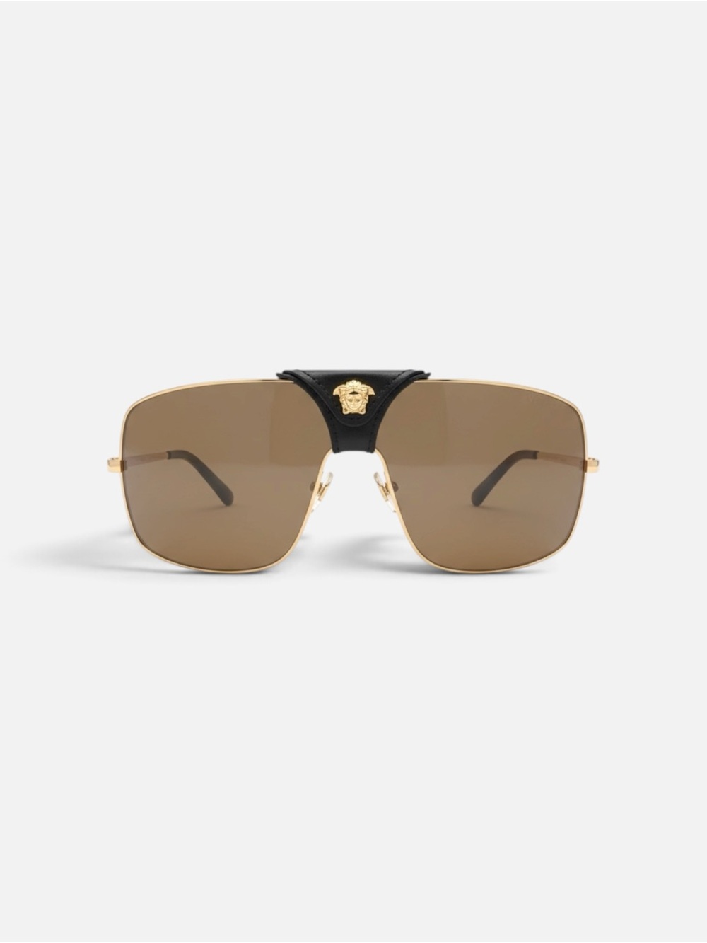 Versace VE Brown and Gold Medusa Sunglasses